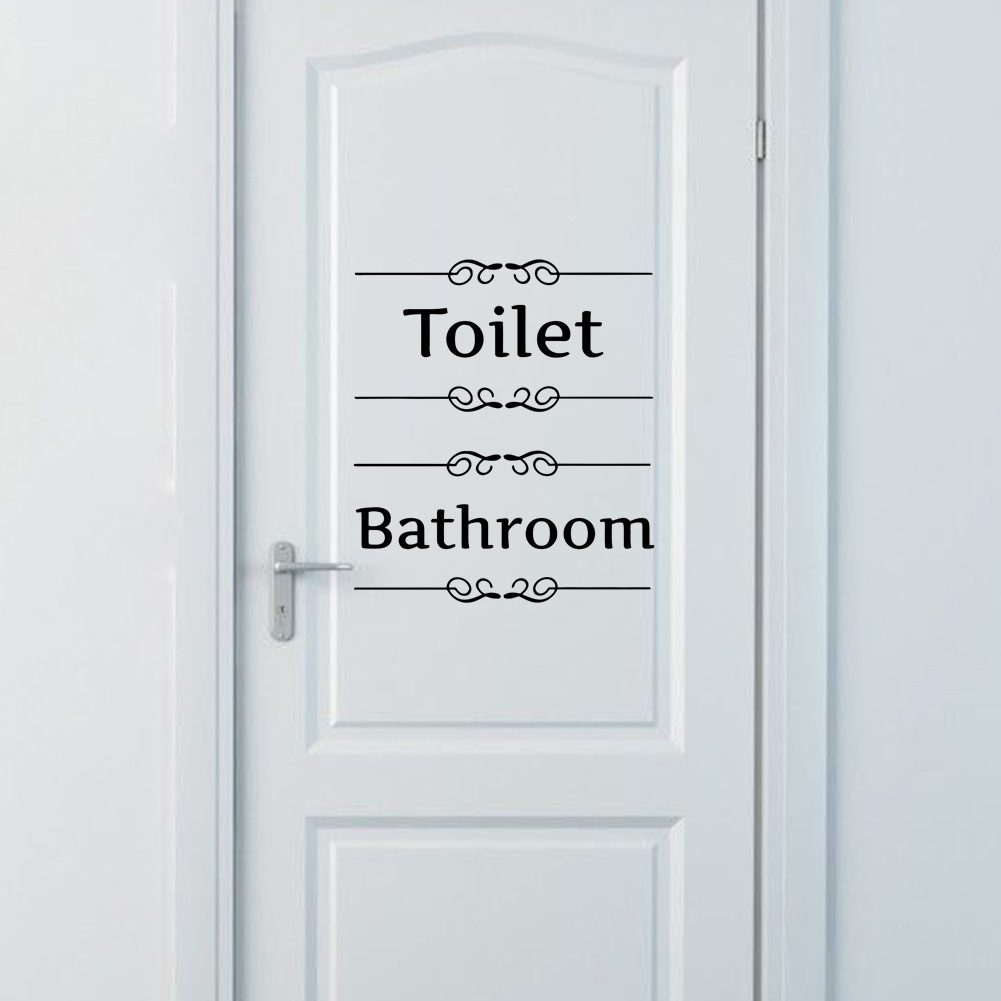 Home Bathroom Quotes - Toilet badkamer teken muurstickers home decoraties