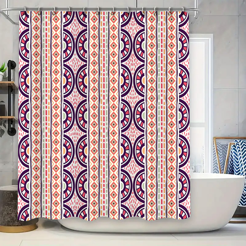 Home Bathroom Reno - Douchegordijn met patroon Decoratieve waterdichte stof