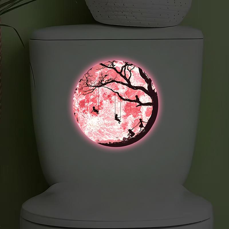 Jet Home Bathroom - Glow in the Dark Mandala toiletsticker