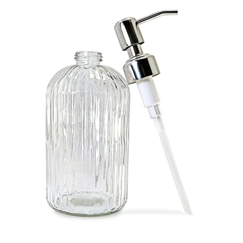 Home Bathroom Soap Dispenser - Zeepdispenser Badkamer Helder Glas Lege Navulling