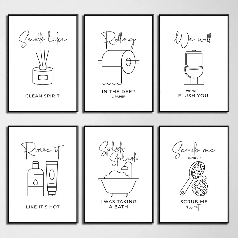 Home Bathroom Quotes - Grappige muziekliefhebber badkamer humor citaten posters
