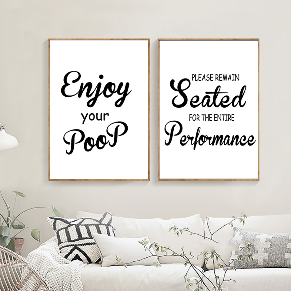 Home Bathroom Quotes - Creatieve Badkamer Grappen Citaat Foto Muur