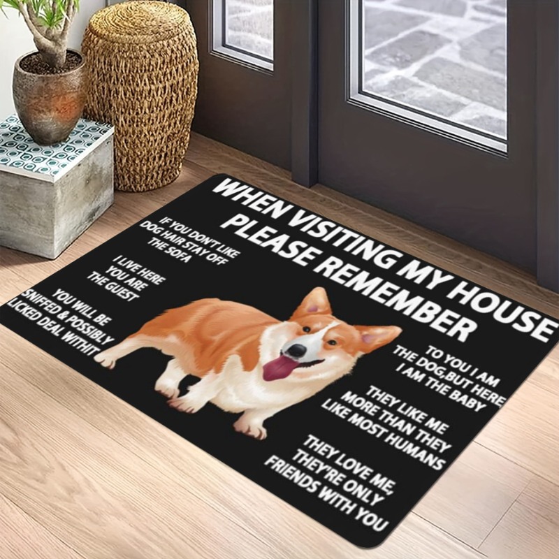 Home Bathroom Quotes - Cartoon geometrische hond tapijt mat tapijt