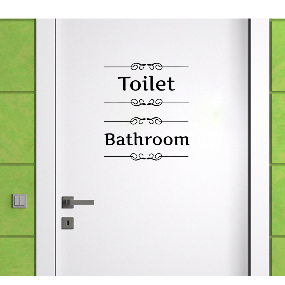 Toilet badkamer teken muurstic - Home Bathroom Quotes recensie en prijs