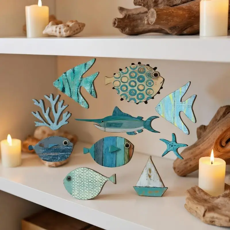 10 stks/set Vis Muur Decor Hou - Jet Home Bathroom recensie en prijs