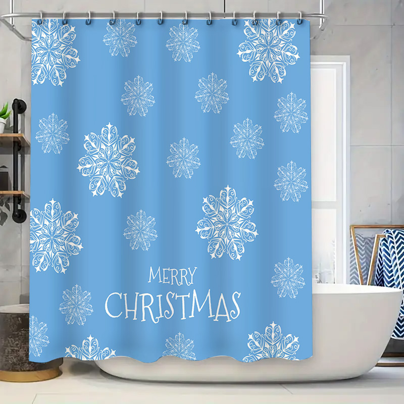 Kerst Douchegordijn Sneeuwvlok - Home Bathroom Decor Ideas recensie en prijs