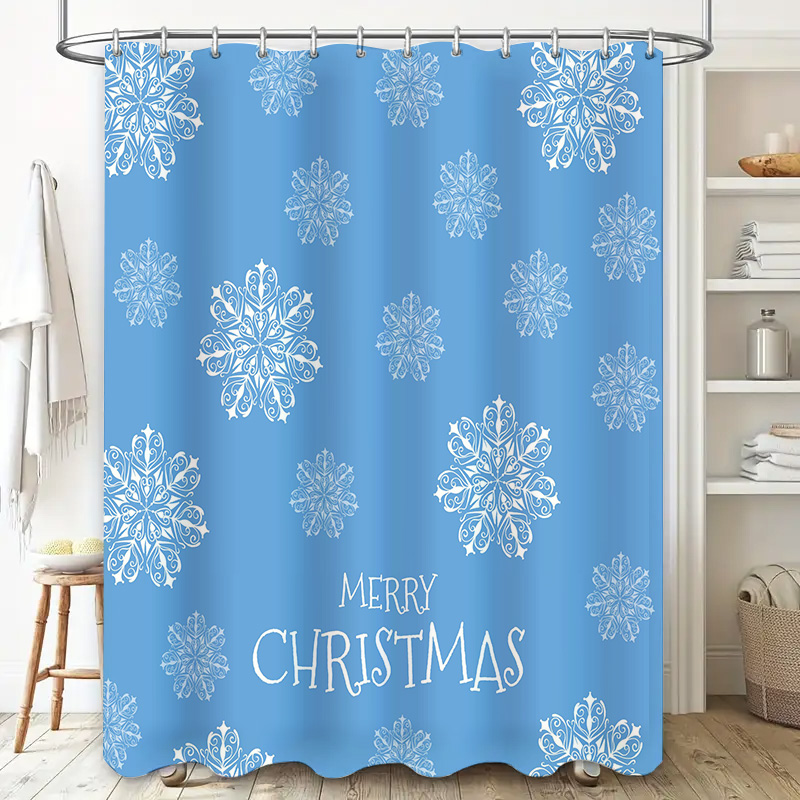 Kerst Douchegordijn Sneeuwvlok - Home Bathroom Decor Ideas recensie en prijs