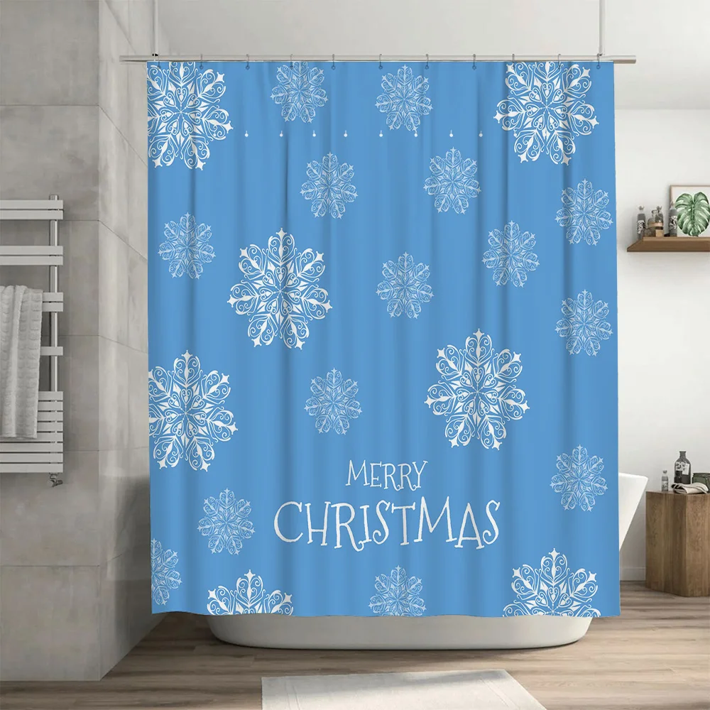 Kerst Douchegordijn Sneeuwvlok - Home Bathroom Decor Ideas recensie en prijs