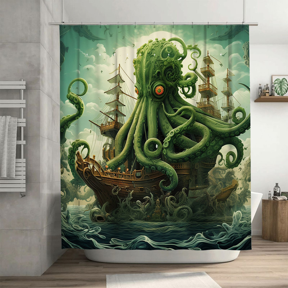 Octopus Schip Douchegordijn Su - Home Bathroom Decor Ideas recensie en prijs