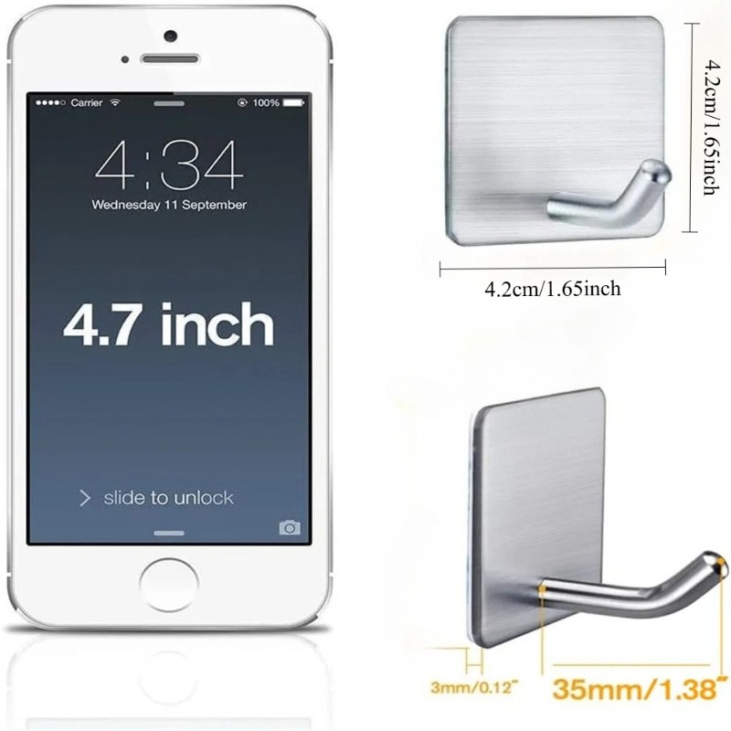 4 stuks zelfklevende roestvrij - Home Goods Bathroom Storage recensie en prijs