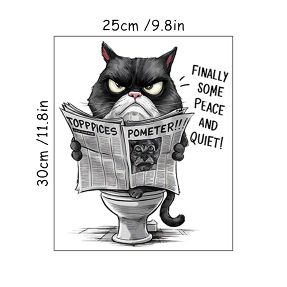 Grappige Zwarte Kat Leest Kran - Home Bathroom Quotes recensie en prijs