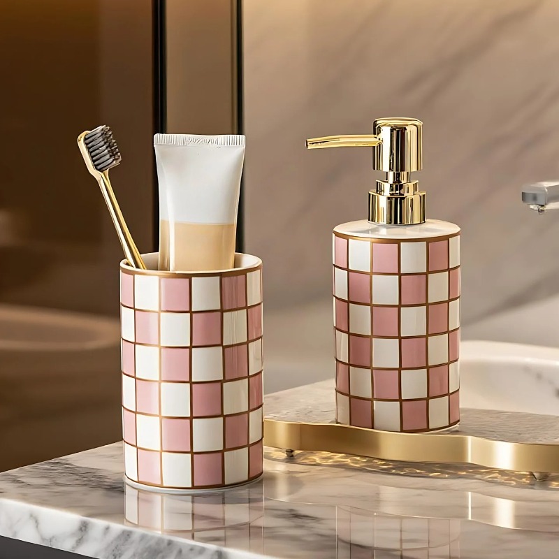 Luxe cilindrische keramische l - Home Bathroom Soap Dispenser recensie en prijs