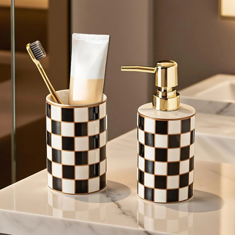 Luxe cilindrische keramische l - Home Bathroom Soap Dispenser recensie en prijs