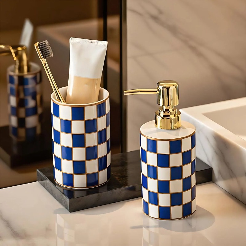 Luxe cilindrische keramische l - Home Bathroom Soap Dispenser recensie en prijs