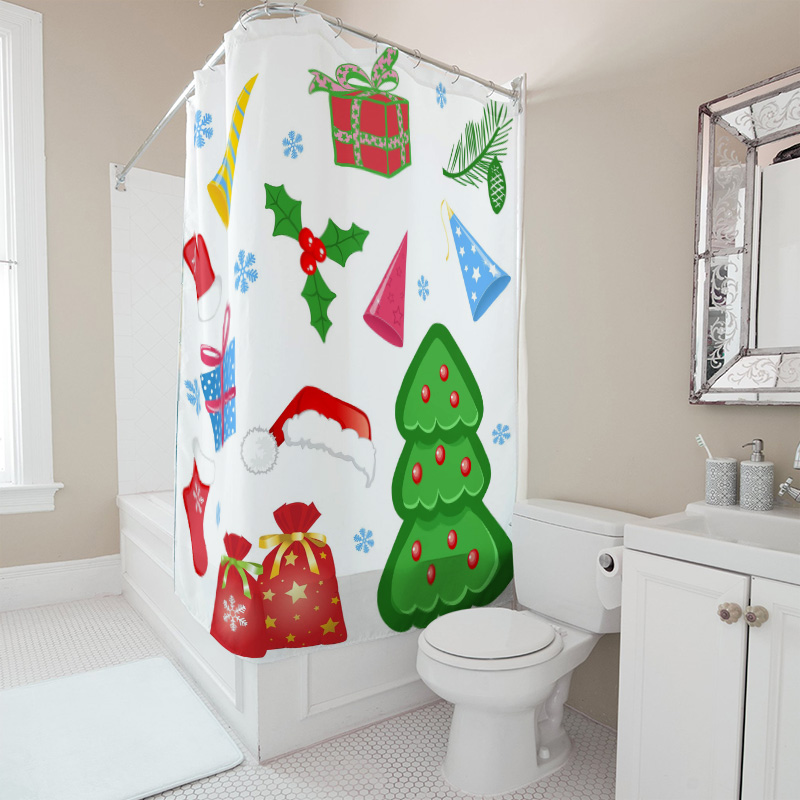 TU Douchegordijn Kerst Bos Her - Home Bathroom Decor Ideas recensie en prijs