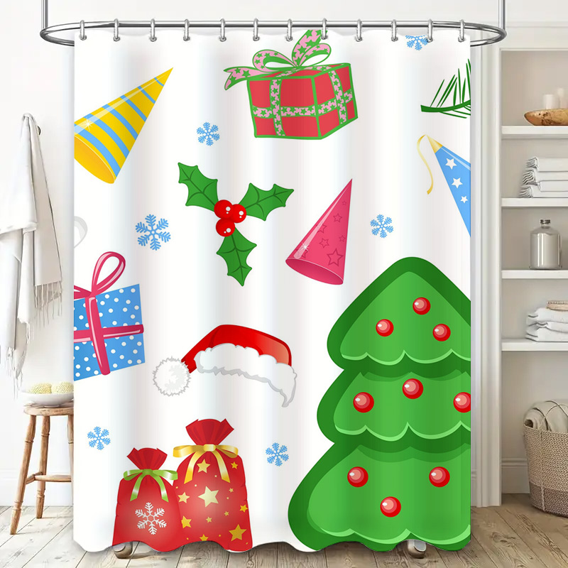 TU Douchegordijn Kerst Bos Her - Home Bathroom Decor Ideas recensie en prijs