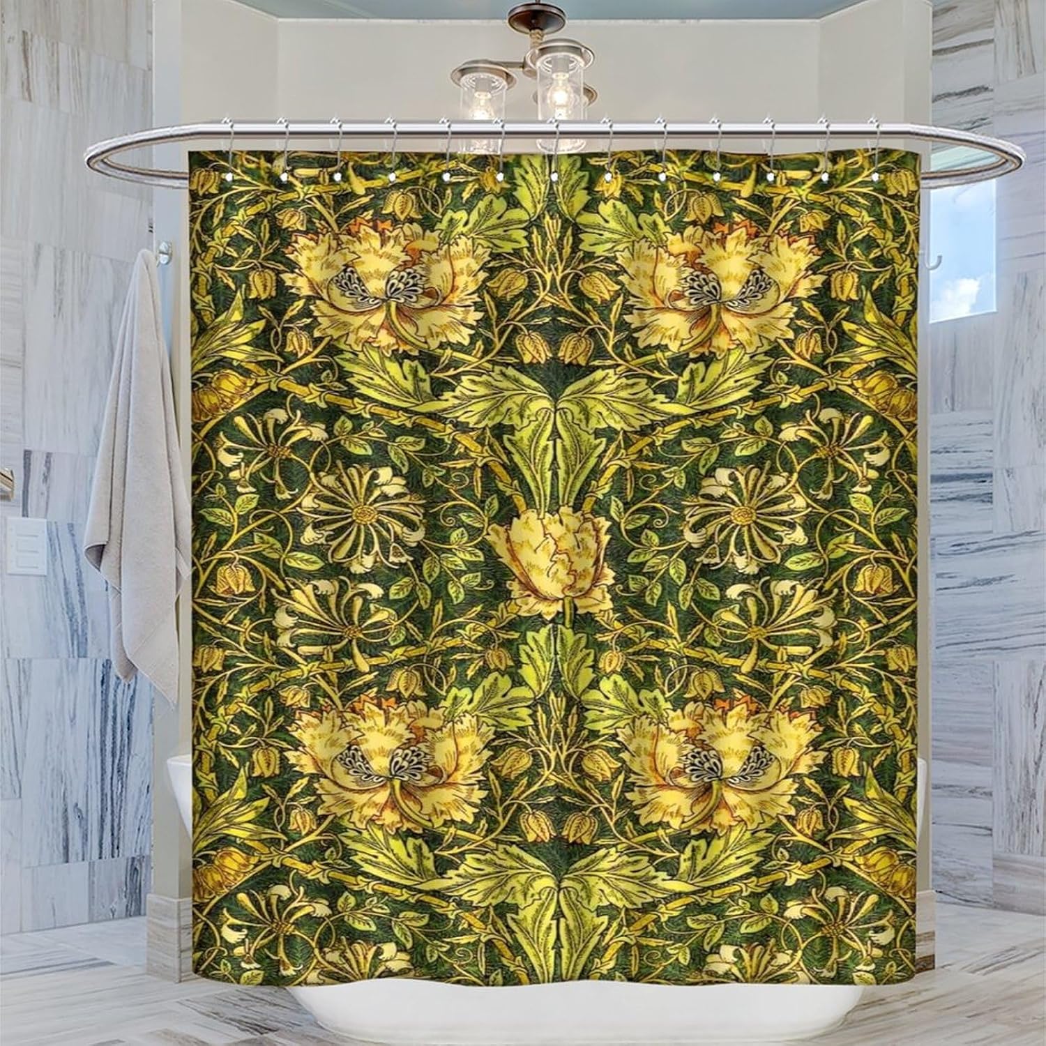 Waterdicht botanisch douchegor - Home Bathroom Decor Ideas recensie en prijs