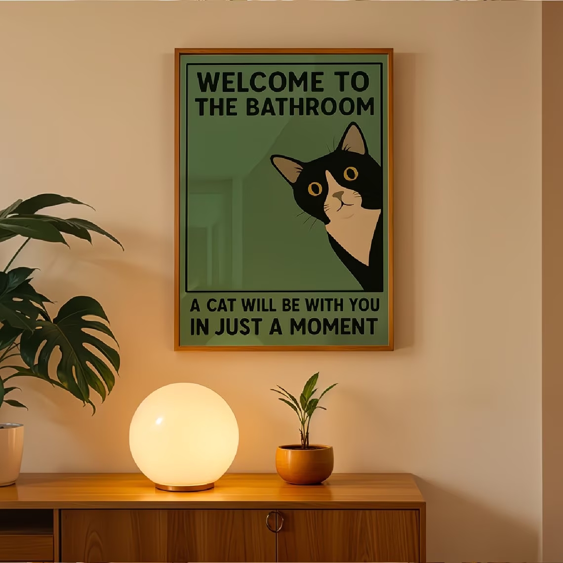 Moderne groene welkomstkaartje - Home Bathroom Quotes recensie en prijs