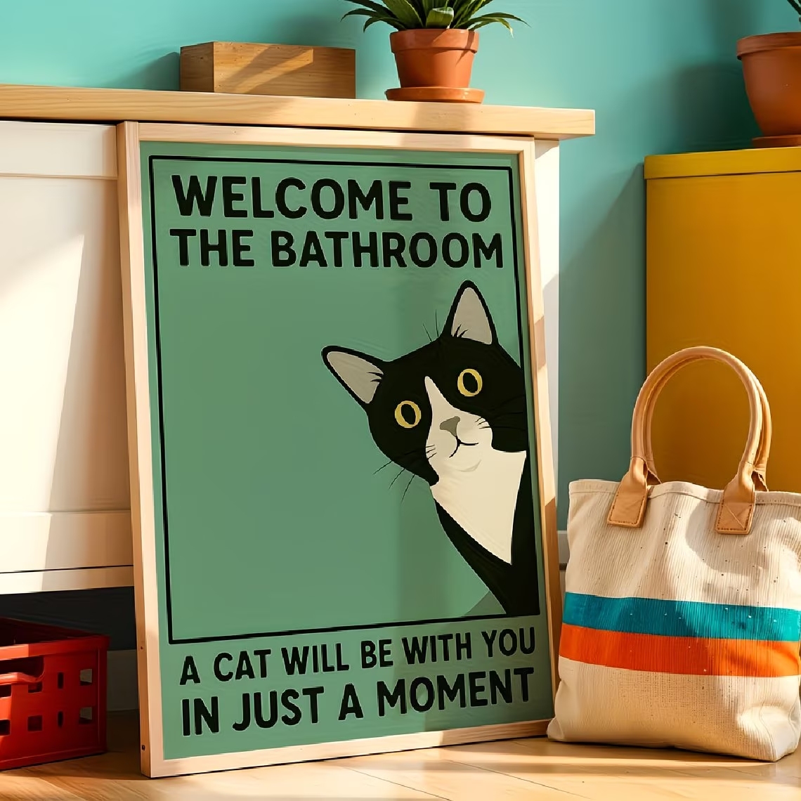 Moderne groene welkomstkaartje - Home Bathroom Quotes recensie en prijs