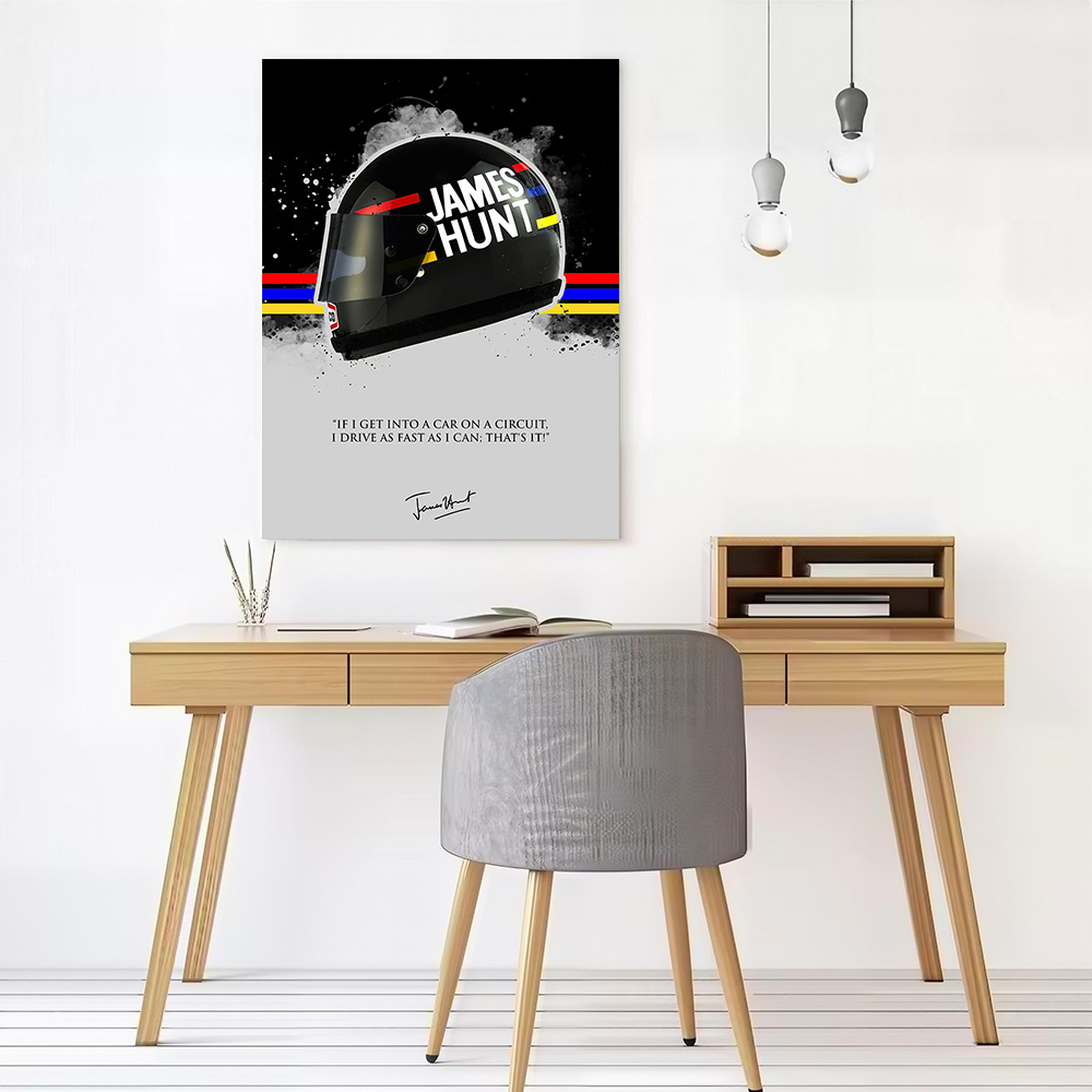 JAMES HUNT Quote Gedrukt canva - Home Bathroom Quotes recensie en prijs