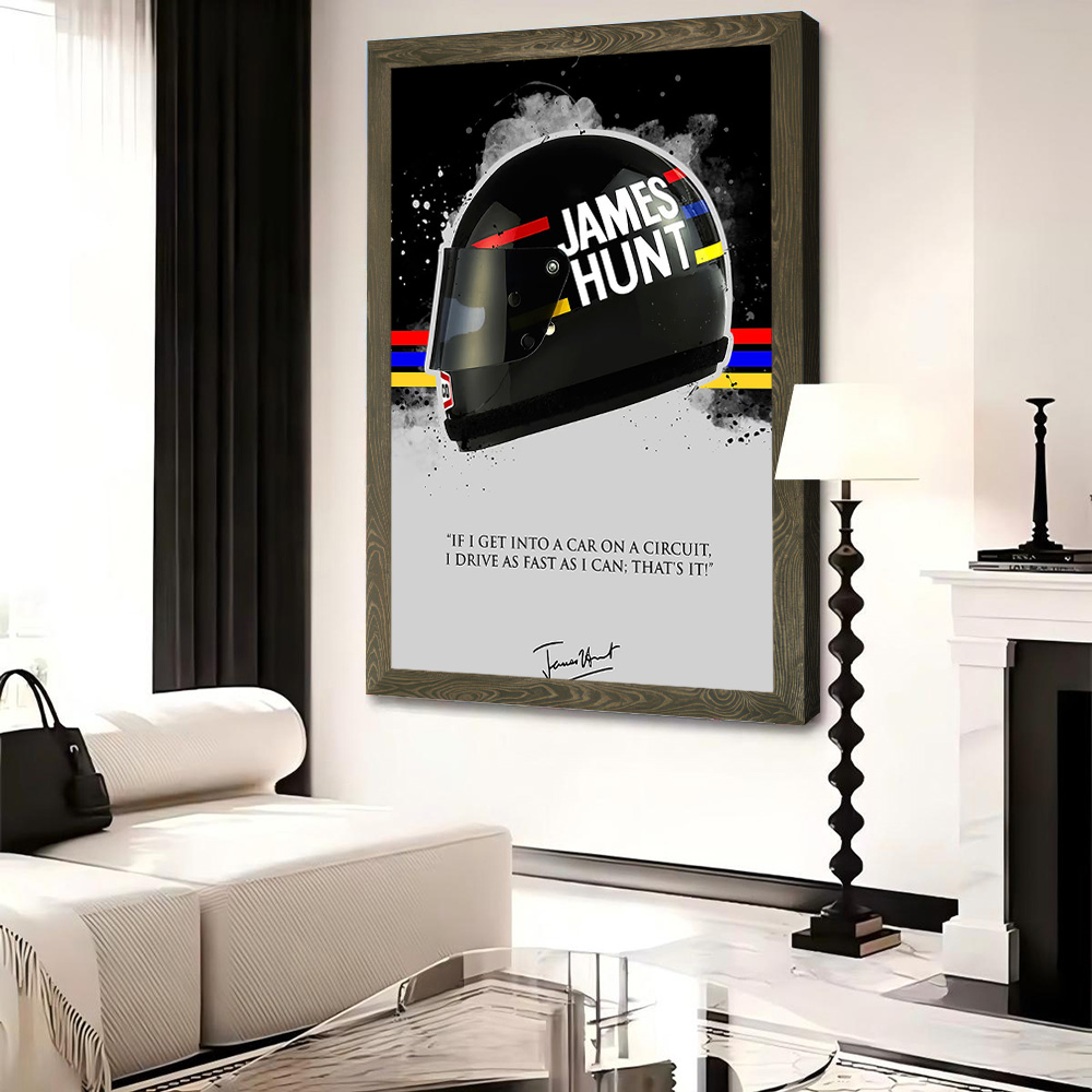 JAMES HUNT Quote Gedrukt canva - Home Bathroom Quotes recensie en prijs
