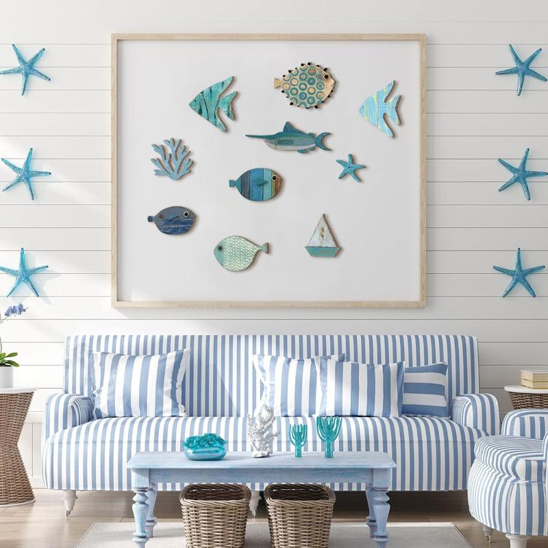 10 stks/set Vis Wanddecoratie  - Jet Home Bathroom recensie en prijs