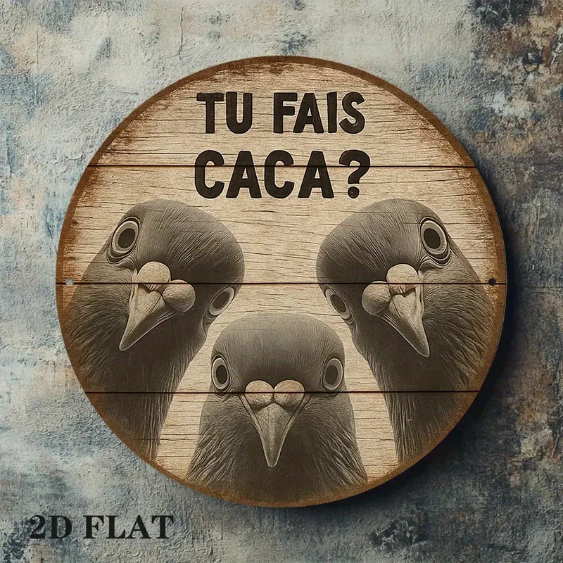 Grappige drie duiven Franse qu - Home Bathroom Quotes recensie en prijs