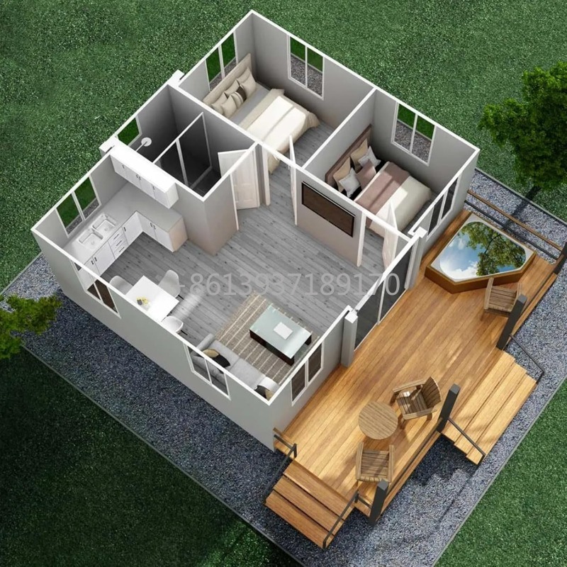 20FT Opvouwbaar en uitbreidbaa - Tiny Home Bathroom Kitchen recensie en prijs