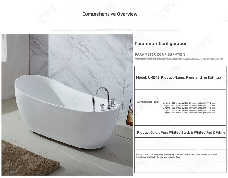 Vrijstaand acrylbad, 1,4-1,8m  - Jet Home Bathroom recensie en prijs
