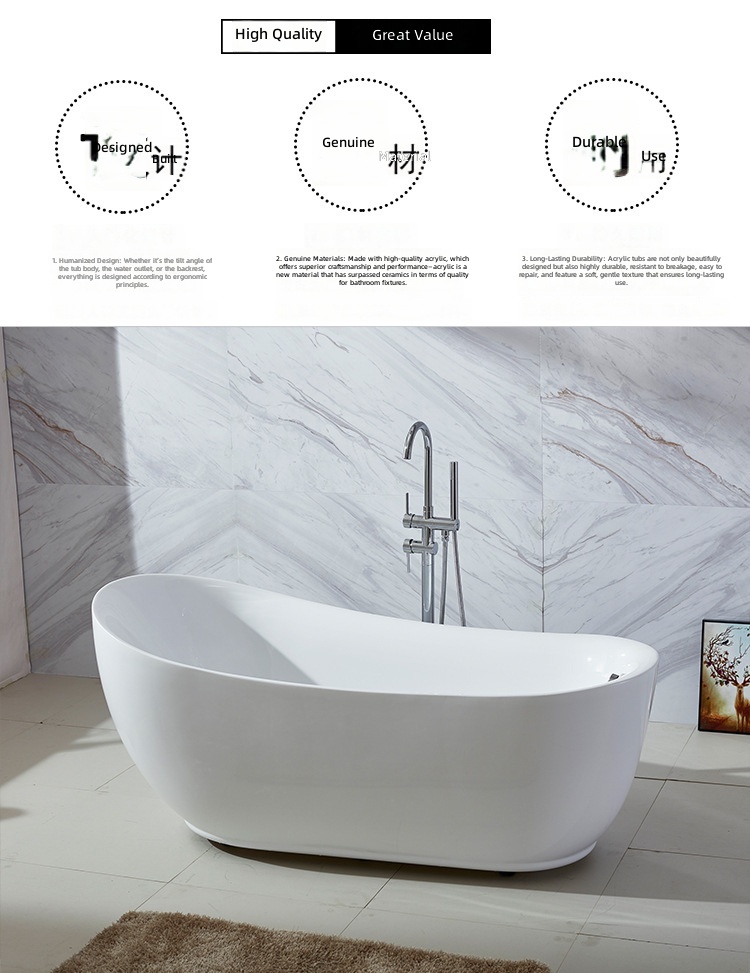 Vrijstaand acrylbad, 1,4-1,8m  - Jet Home Bathroom recensie en prijs